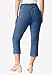 Roaman's Women's Plus Size 24/7 Stretch Capri Jean - 24 W, Medium Wash