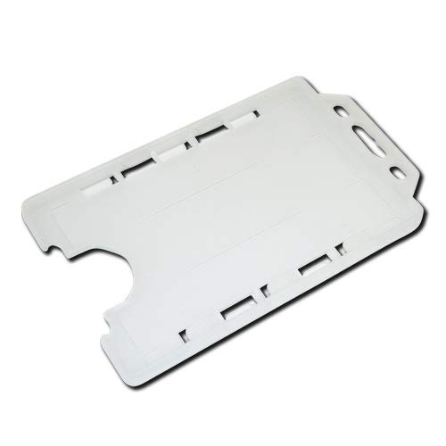 Identity-Plus: Clear Rigid Open Faced Double/Dual Sided Portrait ID Card Badge Pass Holder (75)