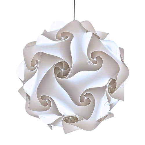 Lampadesign® Lampada a sospensione moderna Camera da letto Soggiorno Cucina FIOCCO Sfera bianca 50 cm Lampadario moderno a Led elegante originale Luce sala da pranzo salotto bagno Lampadina fredda E27