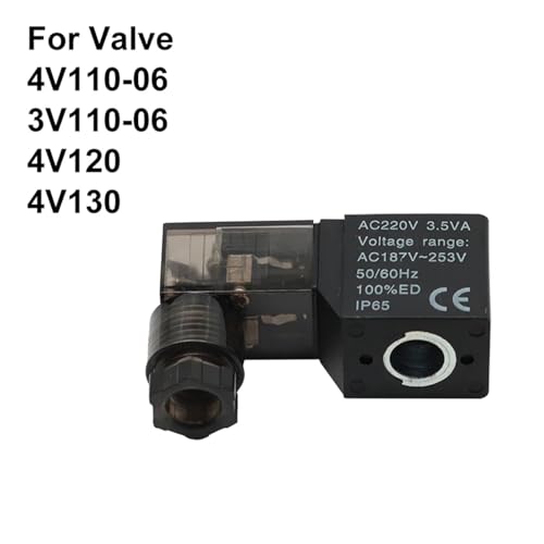 Bobine d'électrovanne pneumatique 4V210 DC12V avec indicateur LED intégré