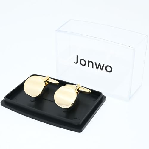 Mancuernillas redondas con diseño ondulado para hombre y mujer miniatura 4