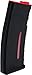 Evike BAMF 190rd Polymer Mid-Cap Airsoft Magazine for M4 / M16 Series AEG Rifles (Color: Black & Red / x1 Single Mag)