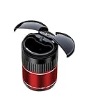 Cenicero coche Cenicero Inteligente Para Coche Con Apertura Automática Y Cierre, Sensor Infrarrojo, Recargable Por USB, Sin Humo, Espejo Sensible A La Luz, Con Tapa Cenicero antiolor para coche(Red)