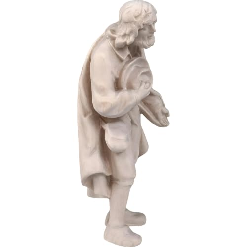 Berger de crèche 13 cm en bois peint pour décoration de Noël chaleureuse - 8