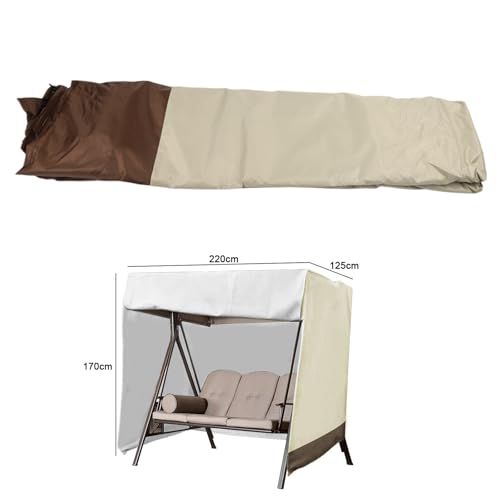 Funda columpio jardín resistente a rayos UV e impermeable para 2 y 3 plazas 7