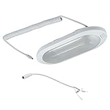 Facon LED 12V Bright Pancake Light with Pop Up Male Plug and Holding Bracket, 12V DC Interior Light