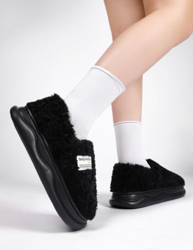 Image of Slippers for Women Men, Memory Foam Slippers for Women, Soft Thick Fuzzy Bedroom House Shoes Indoor Outdoor