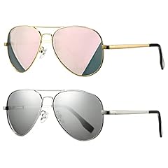 2 Pack(glod/Pink Mirror + Silve/Silve Mirror)