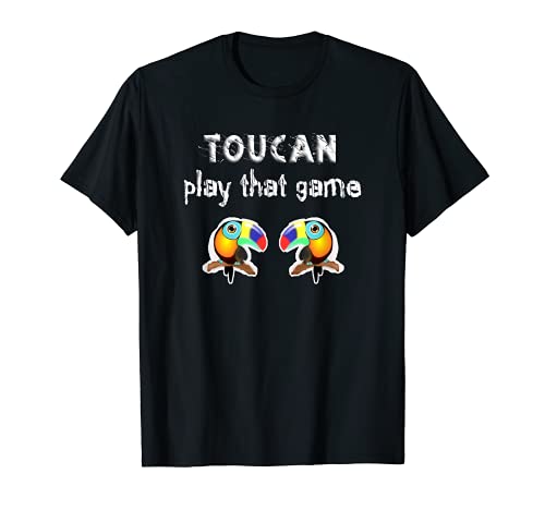 Funny Birds Toucan, Two Can Play That Game, Play On Words, T-Shirt, Black