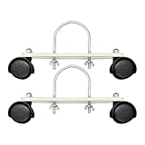 Folpus 2 soportes de polea móviles, prácticos para radiadores llenos de aceite, de acero al carbono, fáciles de mover, accesorios de repuesto profesionales.