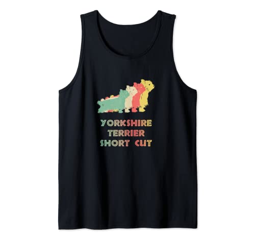 Yorkshire Terrier Retro Corto Perro Mamá Vintage Camiseta sin Mangas