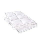 Matratzen Concord Daunendecke, Bettdecke 135x200cm, 4-Jahreszeiten, Steppdecke mit 60% Daunen und 40% Federn, Bezug aus 100 % Baumwolle, Öko-Tex Standard 100, weiß
