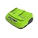 Produktbild Greenworks Doppelsteckplatz-Akku-Universalladegerät G40X2UC8(Li-Ion 40V 8A 30 Minuten Ladezeit bei 2Ah(60 Minuten bei 4Ah)passend für alle Akkus der 40V Tools Serie) Green, Grey,Black, 01-000002946307