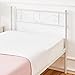 Yaheetech Bettrahmen 90 x 200 cm Metallbett mit Lattenrost Einzelbett/Doppelbett Gästebett Jugendbett mit Kopfteil für Schlafzimmer Gästezimmer Weiß