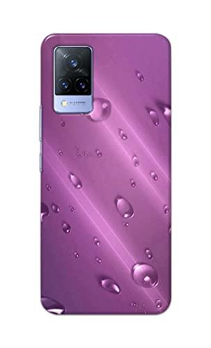 Image of PRINTFIDAA Water Bubbles in Lilac Background Printed Designer Hard Back Case Cover for Vivo V21 (5G) -(SS) MVN1005