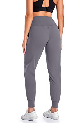 Image of Oalka Women's Joggers High Waist Yoga Pockets Sweatpants Sport Workout Pants