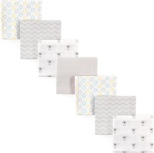 Image of Luvable Friends Unisex Baby Cotton Flannel Receiving Blankets, Koala, One Size, 7 Count (Pack of 12)