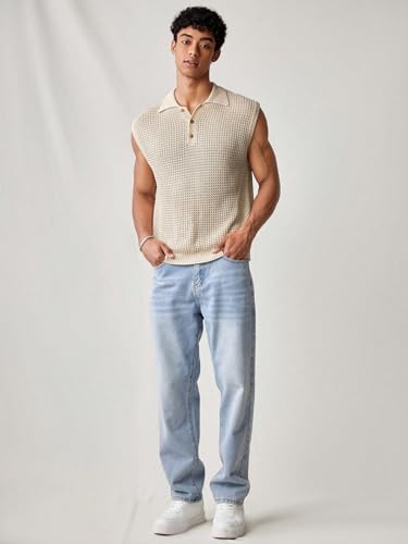 Men's Slim Fit Sweater Solid Color Knit Sleeveless Vest2