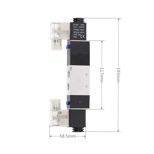 Distributeur 4V230-08C 5 voies 3 positions à commutation rapide double bobine - 5