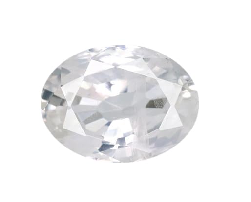 Saphir blanc véritable forme brillante pour création de bijou personnalisé