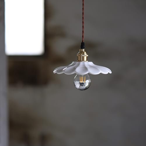Chandelier de 3 luces blanco colgante tipo flor para techo de barra 5