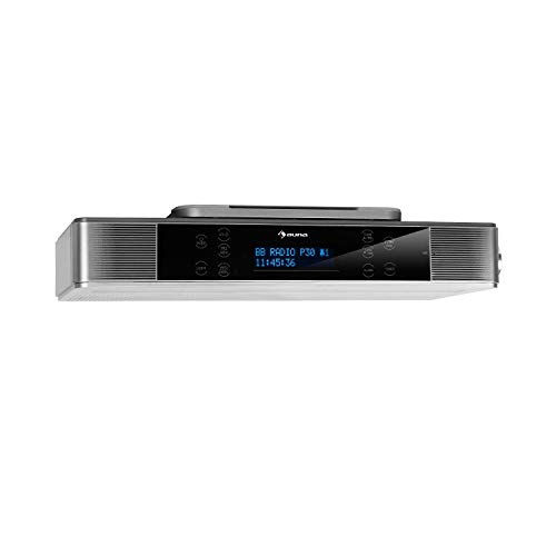 auna KR-140 - Radio bajo Mueble, Radio de Cocina, Bluetooth, FM, Dab+, 3 W Potencia Media, Pantalla...