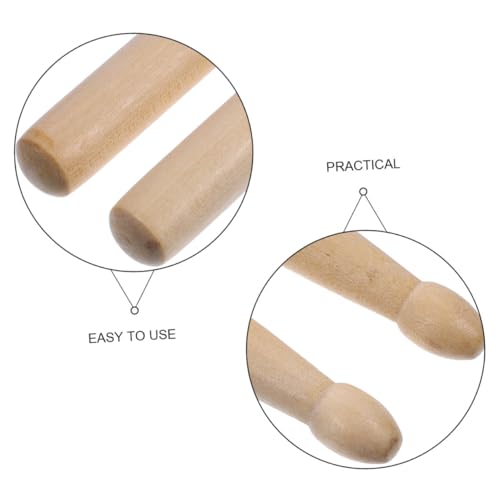 Abaodam 12 pares de baquetas 5A de madera de arce ligero para batería jazz miniatura 3