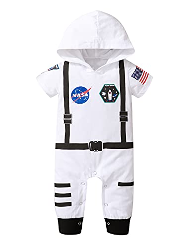Singcoco Baby Boy Girl Halloween Costume Outfit Infant Astronaut Costume (White 12-18 Months)