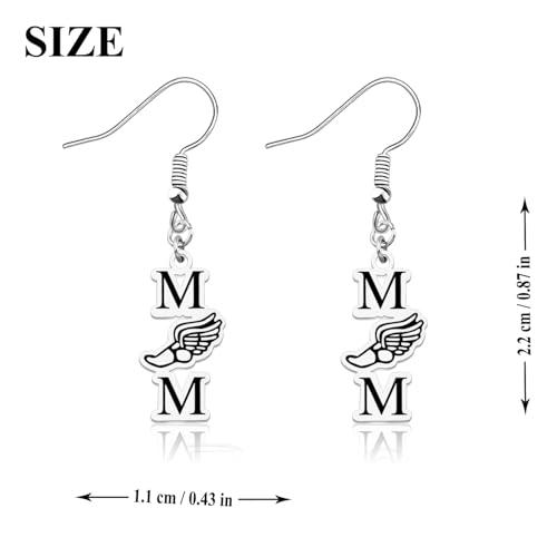 OKEYCH Track and Field Lover Gift Track Mom Earrings Running Runner Jewelry Cross Country Gift2
