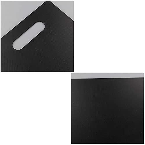 Set de 6 tablas de cortar de plástico negras rectangulares miniatura 7
