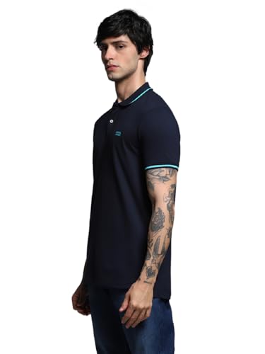 Image of Jack & Jones Men's Yellow Polo Collar Slim Fit T-Shirt