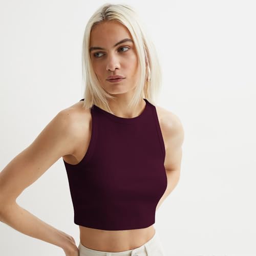 Image of KERI PERRY Tops for Women Crop Top for Women's Tank Activewear Tee Sports Western Casual Cotton Camisole Pack of 3 Combo
