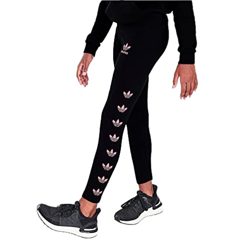 adidas Calça esportiva feminina Repeat Tref Legging, Preto/Passion, X-Large