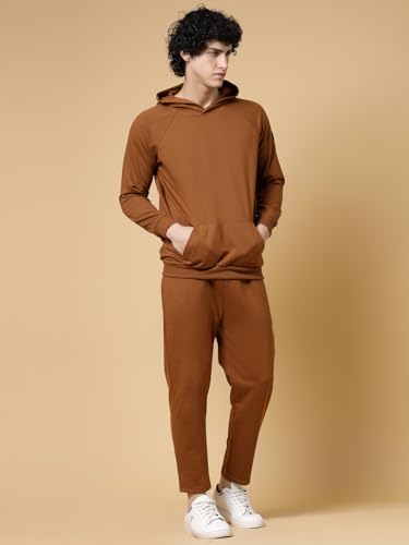 Image of Rigo Cotton Fleece Full Sleeves Oversized Co-ord Set for Men | Printed Hooded Track Suit Set for Men