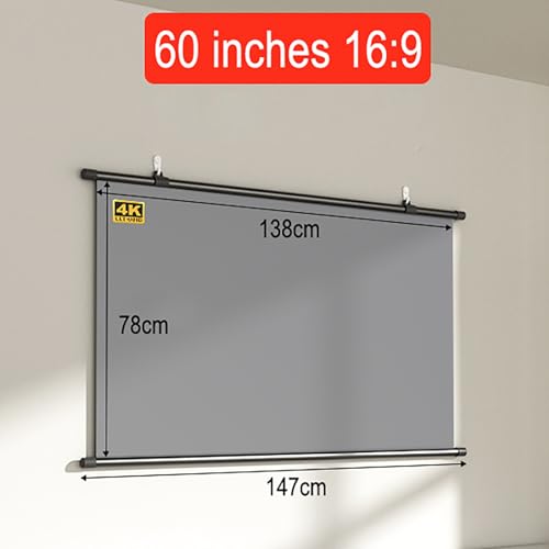 Pantalla Manual Retráctil para Proyector 60''/72'' miniatura 2