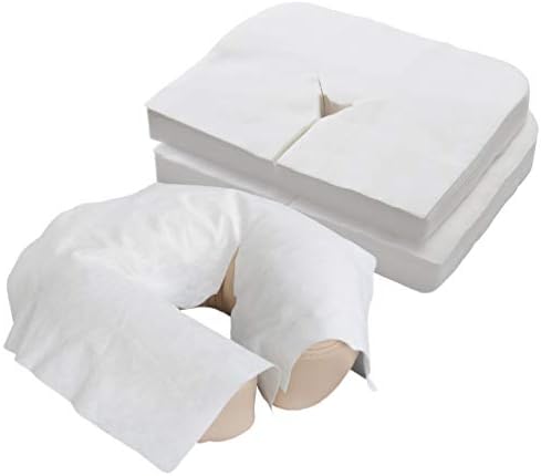Disposable Headrest Covers (300 Count) - White Rectangular Medical Grade Fiber Sheets