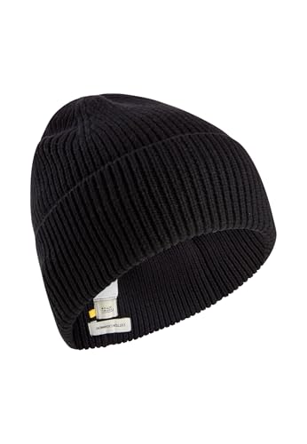 camel active Herren Beanie aus einem Baumwoll-Kaschmir Mix Schwarz Menswear-OS