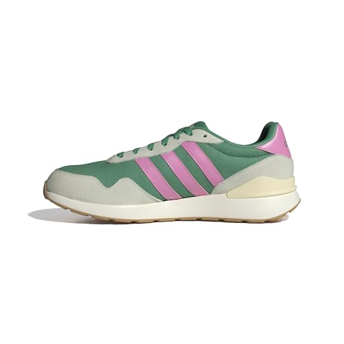 adidas Mujer Run 60s 4.0 Shoes, Semi Court Green/Bliss Pink/Warm Vanilla, 39 1/3 EU