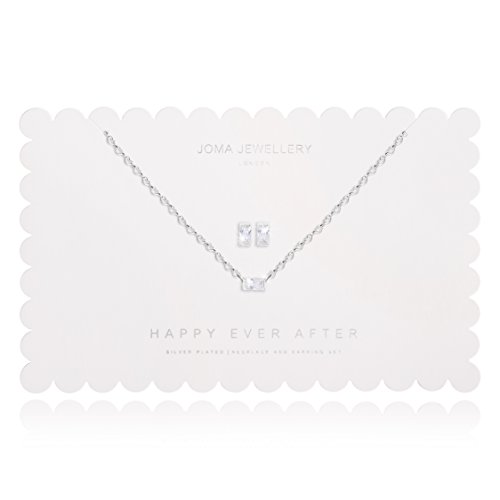 Preisvergleich Produktbild Joma Jewellery Happy Ever After Schmuckset Halskette und Ohrringe Kristall Weiß