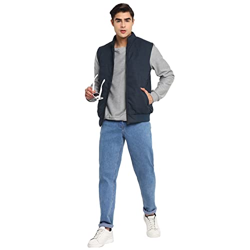 Image of Red Chief Men Regular Fit Polyester Full Sleeve Solid Standard Length Casual Jacket