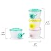 Zooawa Baby Formula Dispenser, Non-Spill Stackable Milk Powder Formula Container Christmas Formula Holder Snack Fruit Biscuits Storage for Travel, On-The-Go, BPA Free, 3 Compartments