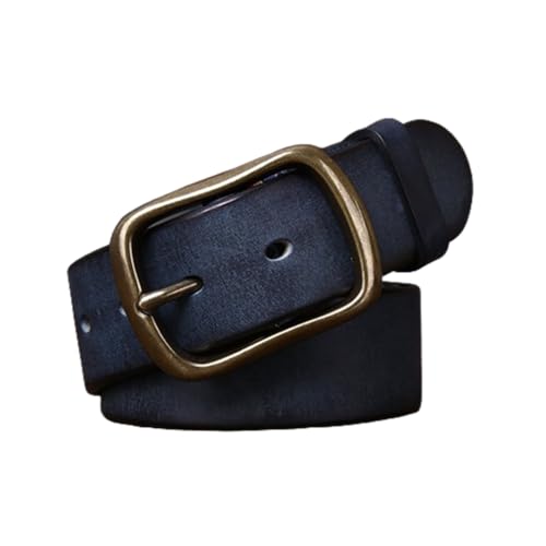 AGUTALITHIC Handmade Cowhide Full Grain Real Leather Mens Womens Belt 1.5
