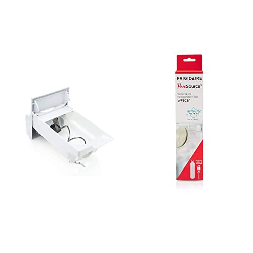 Genuine Frigidaire 241860803 Ice Container Assembly for Refrigerator & WF3CB Puresource3 Refrigerator Water Filter, White, 1 Count (Pack of 1) Genuine Frigidaire 241860803 Ice Container Assembly for Refrigerator & WF3CB Puresource3 Refrigerator Water Filter, White, 1 Count (Pack of 1)
