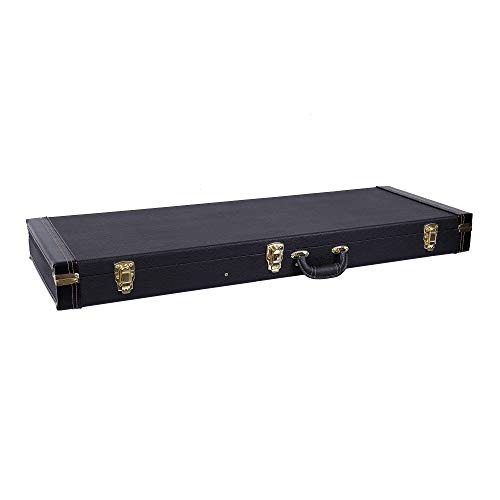 Image of Crossrock Wooden Hardshell Case for Jazzmaster /Jaguar Style Electric Guitars, Black(CRW600JMBK)