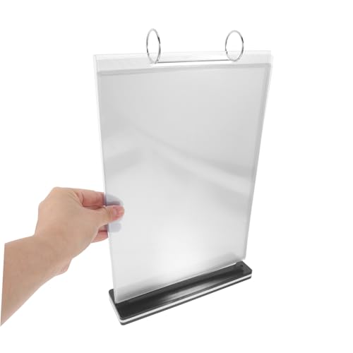 Support menu flip vertical avec protection double face transparente
