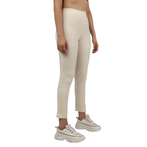 Image of Women's Cotton Stretchable Slim Fit Straight Pants Trouser for Casual Wear and Office Wear
