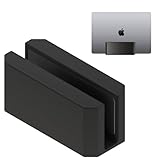 Desktop Dynamics Vertical Laptop Stand for Apple MacBook Pro | Minimalistic Vertical Desk Holder Docking Station | Matte Black Plastic