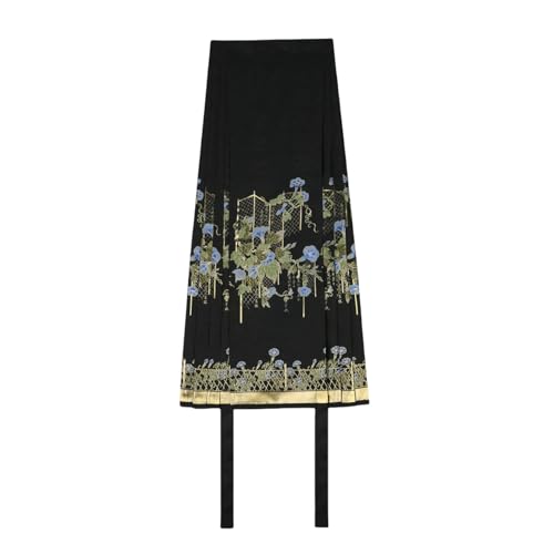 Jupe longue style chinois élément Hanfu aux finitions broderies haut de gamme