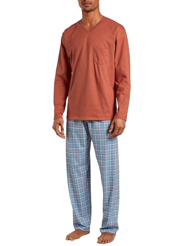 Calida Herren Relax Imprint Pyjamaset, Redwood, 52-54