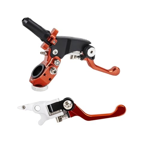 Levier d'embrayage moto pliable orange court pour guidon de cross YZF